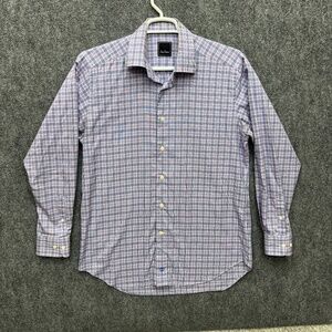 Mens‎ David Donahue long sleeve button up shirt size 16 34/35 purple